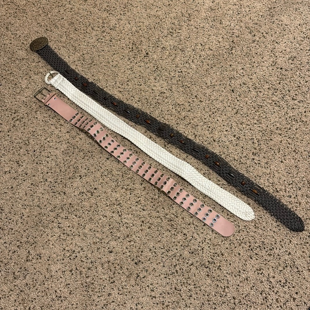 Three Vintage Belts